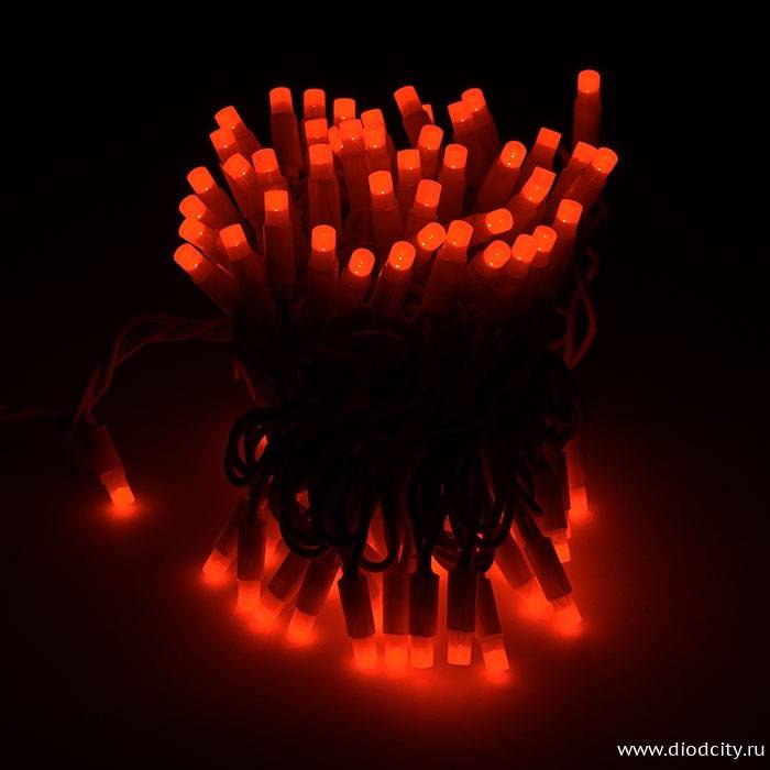 Гирлянда-нить Стринг Лайт, фиксинг, 10м, цвет красный, 24В