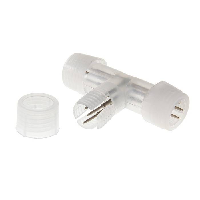 Т-образный коннектор для 3х-проводного 13 мм. дюралайта