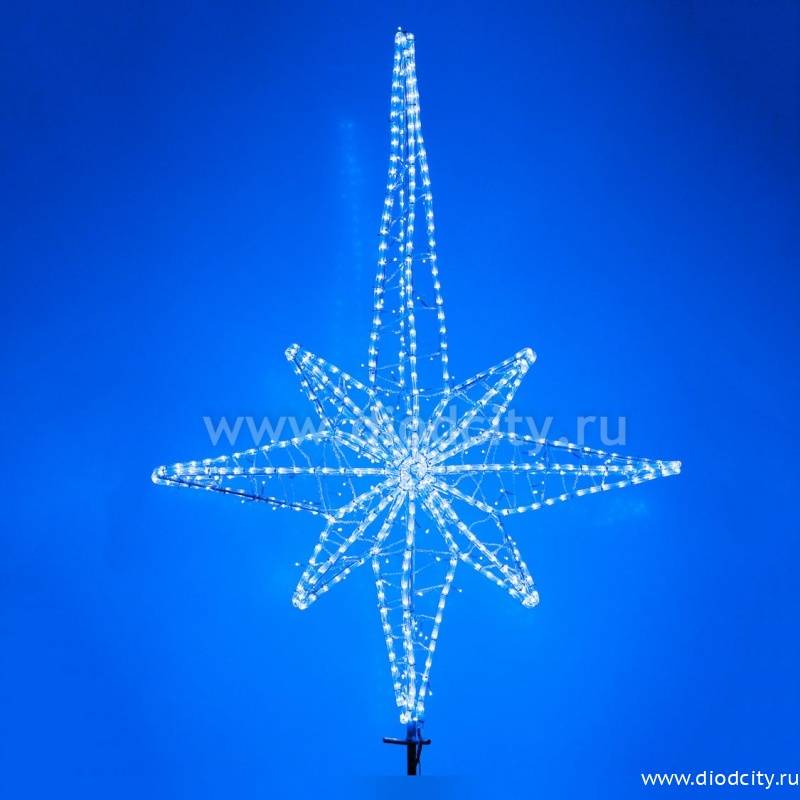 Световая макушка "Роза ветров" цвет белый/фиолетовый/синий/зеленый/красный