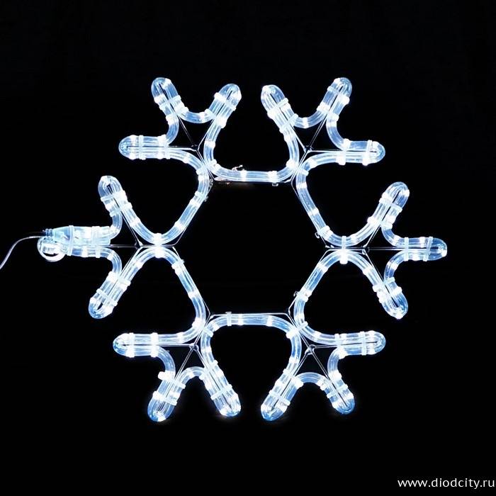 Светодиодная  Снежинка 40 * 40 см, белая