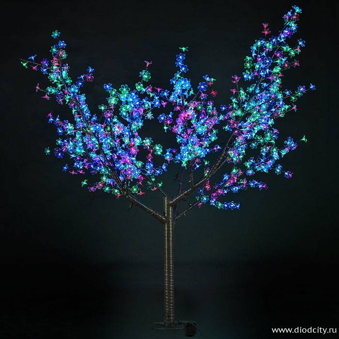 Светодиодное дерево"Сакура"  1.9м  х 1.5м, мульти