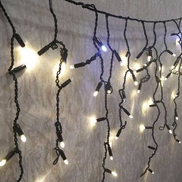 Гирлянда - бахрома  3 х 0.7м, теплые белые диоды, мерцающая