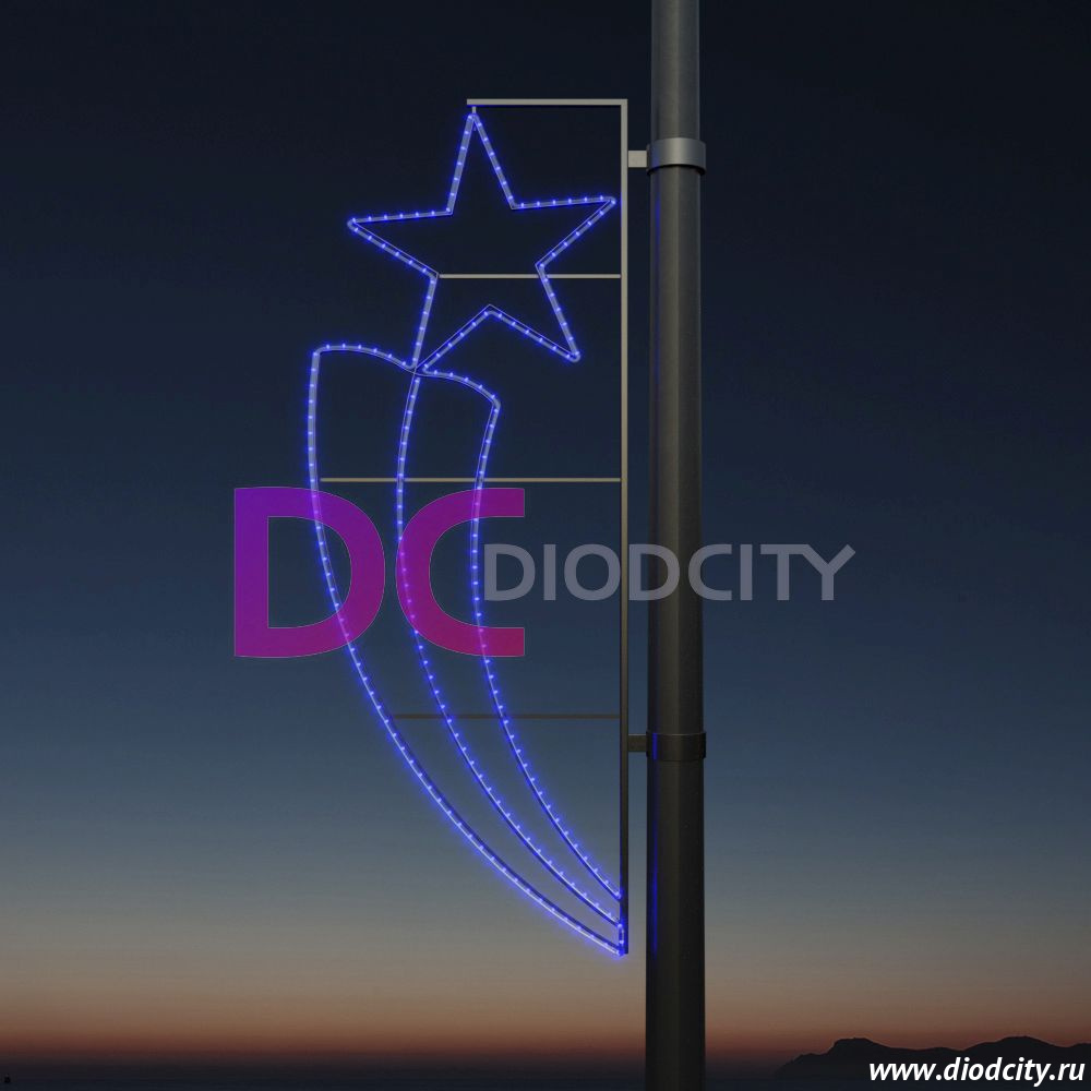 Световая консоль "Факел" 160*65 см синяя