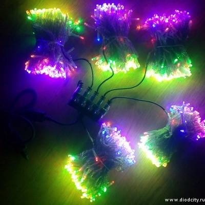 Гирлянда "Клип Лайт Спайдер" 5 нитей по 20 м, мульти  диоды