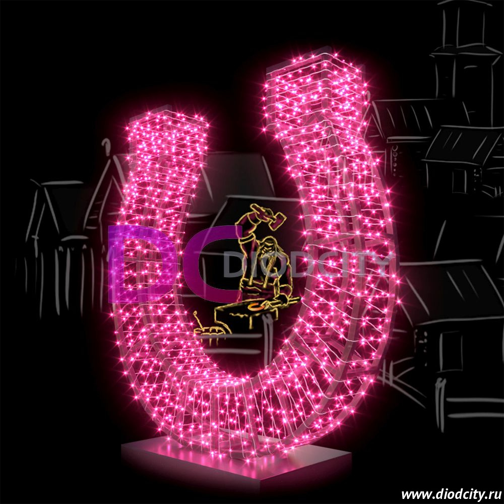 Гирлянда-нить Стринг Лайт, мерцающая, 10м, провод прозрачный, цвет розовый