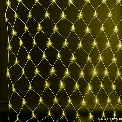Гирлянда - сеть светодиодная (Нет Лайт)  2 х 3 м, желтая