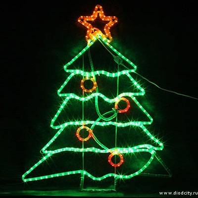 Светодиодная фигура "Праздничная  ель" 100 * 77 см