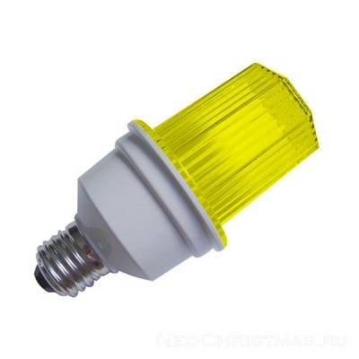 Строб лампа ксеноновая  цоколь Е27,  желтая