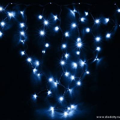 Гирлянда - бахрома  4.8 х 0.6м, синие диоды