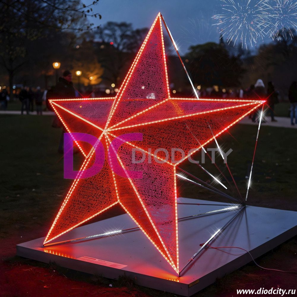 Каркасная фигура "Красная Звезда Победы" 242*251*300 см