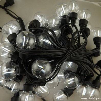 Ретро гирлянда "Белт Лайт", длина 10 м, IP65, белая