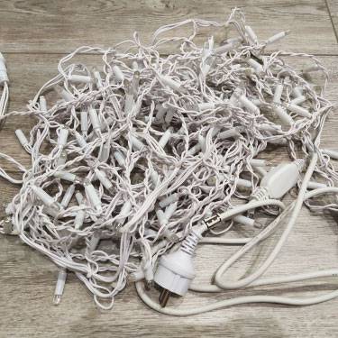 Гирлянда - бахрома  5 х 0.7м, белые диоды, мерцающая