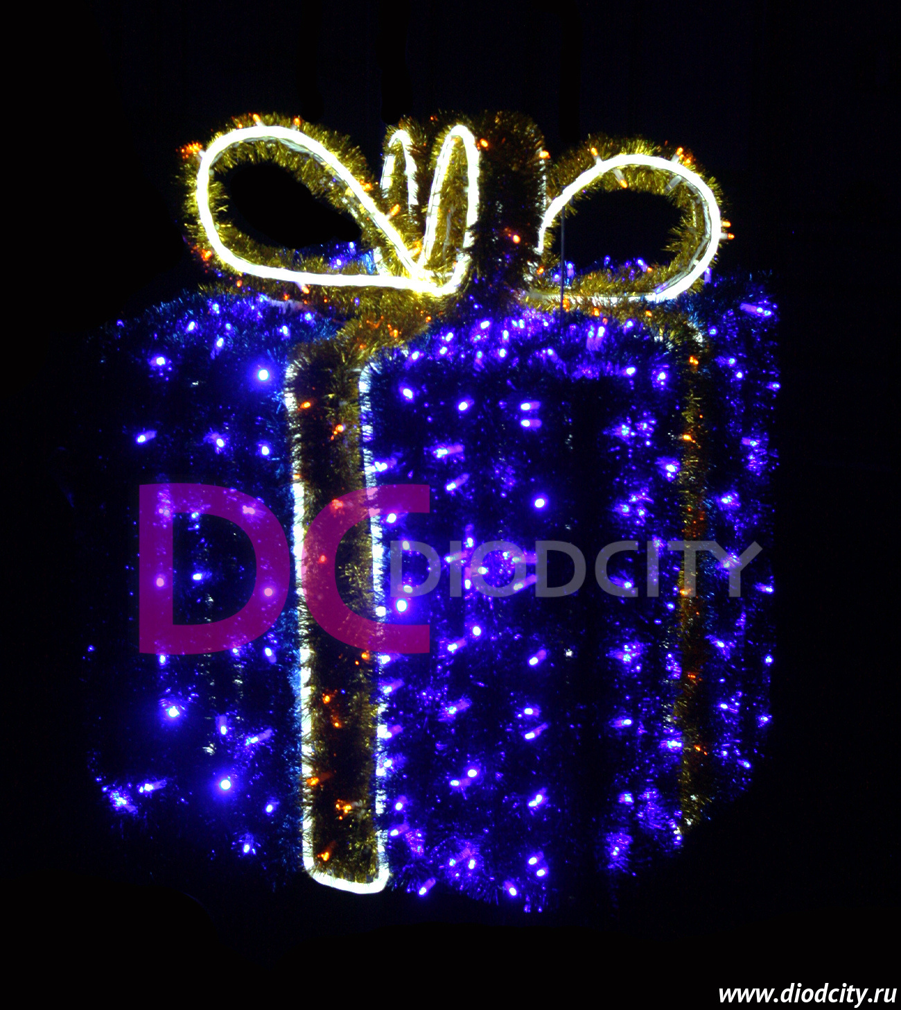 Световая фигура "Подарок с бантом" 50*40*40 см