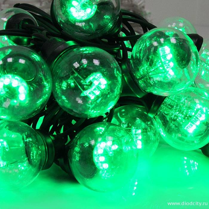 Гирлянда Белт Лайт 20 ламп, цвет зеленый, длина 10 м