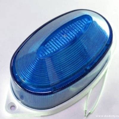 Светодиодная  накладная строб лампа, синяя