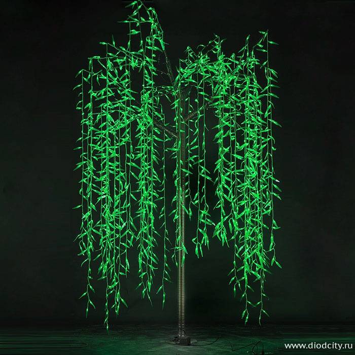 Светодиодная "Ива плакучая" 2.5 х 1.5м, зеленая