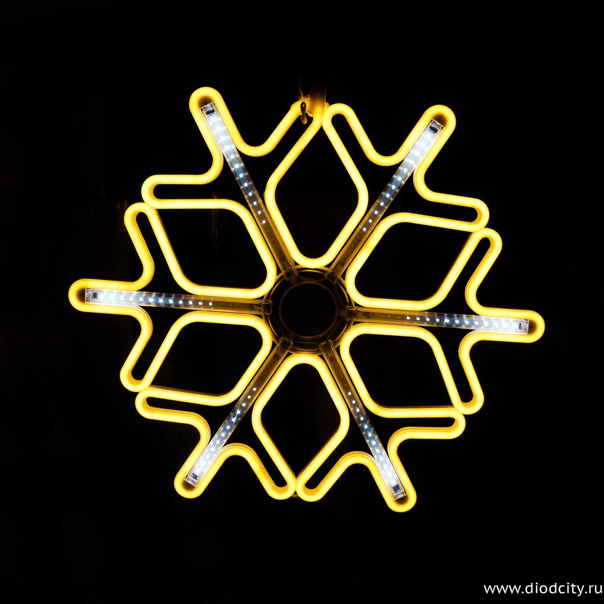 Фигура светодиодная "Снежинка" с динамикой, теплая белая