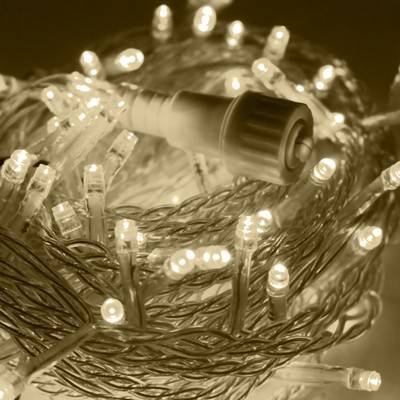 Гирлянда LED Стринг Лайт, длина 10м, цвет теплый белый