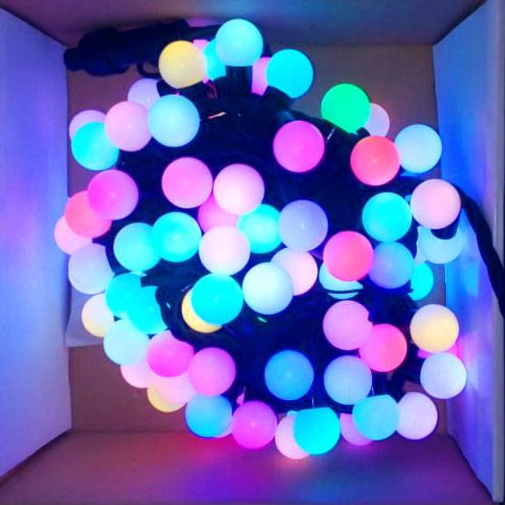 Гирлянда "Мультишарики", длина 10 м,D - 25 мм, мульти