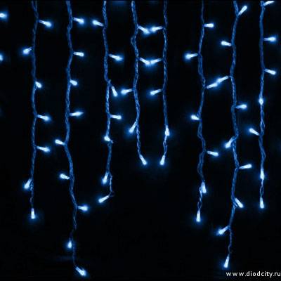 Гирлянда - бахрома  5 х 0.7м, синие диоды