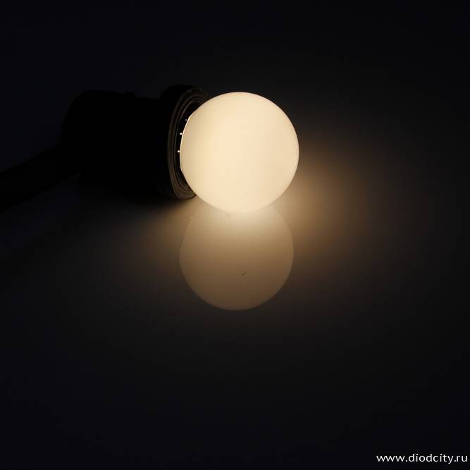 Светодиодная лампа для Белт Лайта 220V-1.2 Вт теплая белая D45
