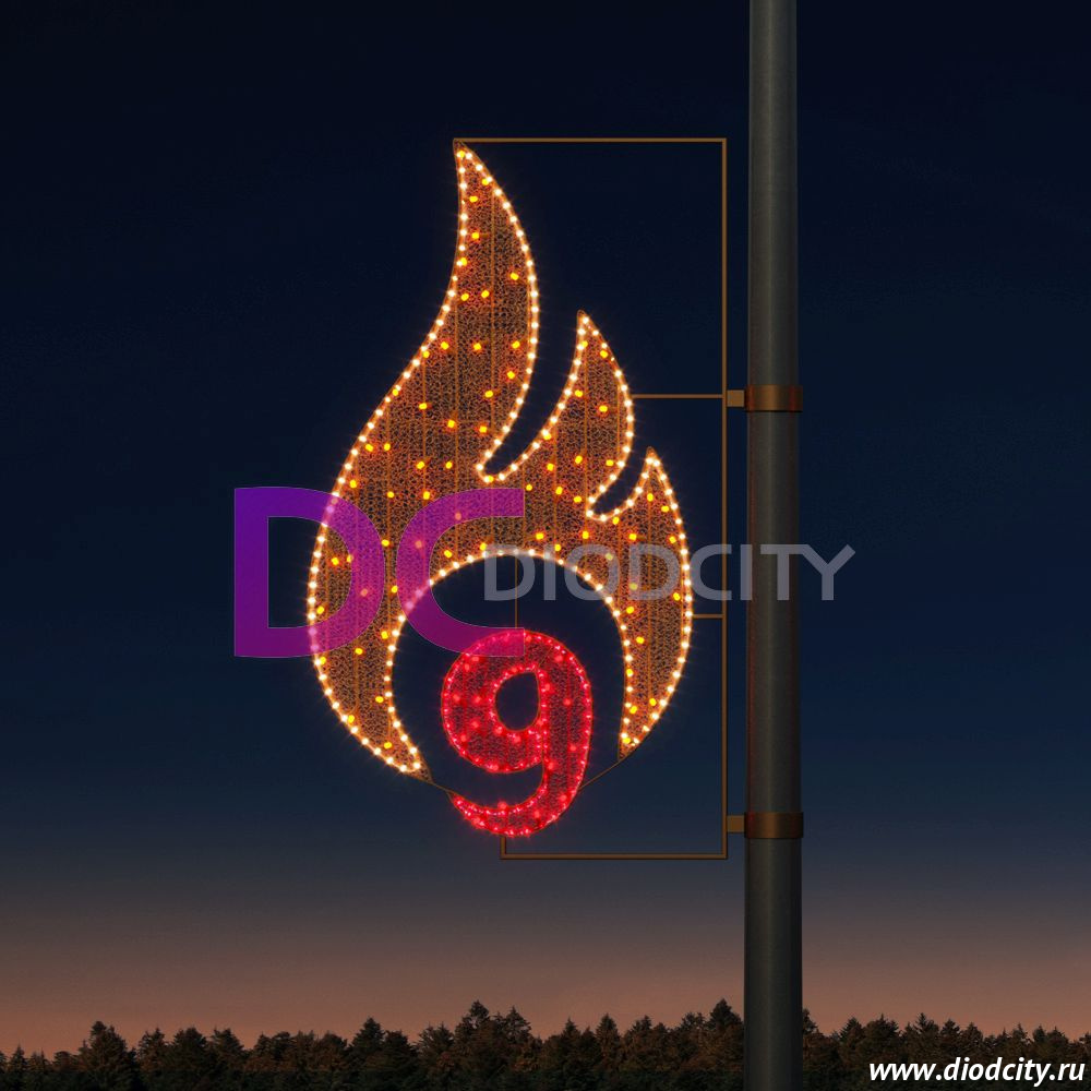 Световая консоль "9 МАЯ" 156*86 см