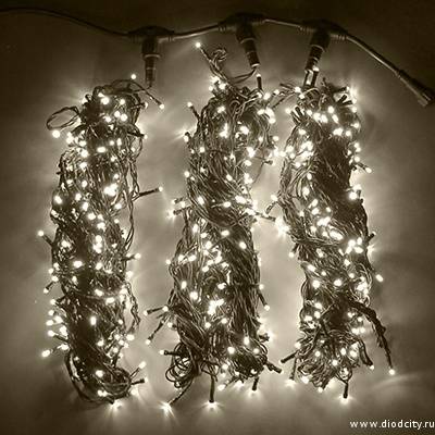 Гирлянда "Клип Лай Спайдер" 3 нити по 20 м, теплые белые диоды