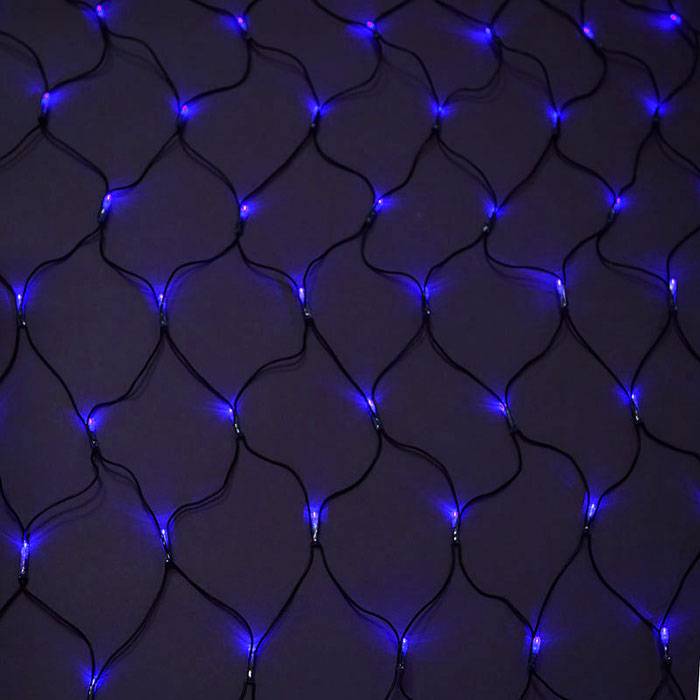 Гирлянда - сеть светодиодная 2 х 1.5 м, синяя, с контроллером