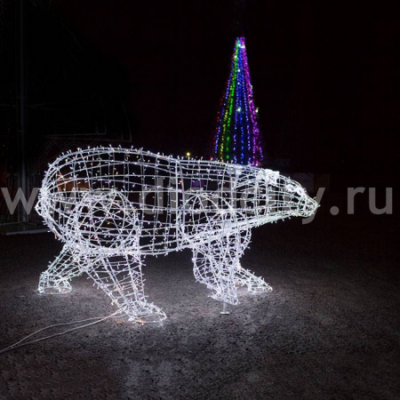 Световой медведь «Умка», высота 1.1 метра