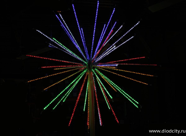 Светодиодный фейерверк "Шар" 4 х 4 м, мульти, 48 лучей