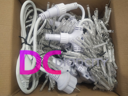 Светодиодный занавес "Дождь", 2 x 3м, желтые диоды, мерцающий