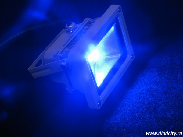 Светодиодный прожектор 1 LED 10w синий 220В