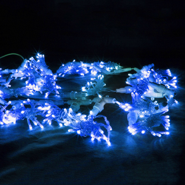 Светодиодный занавес "Дождь", 2 х 1.5м. синие  диоды