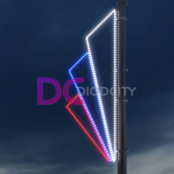 Световая консоль "Веер Триколор" 193*65 см