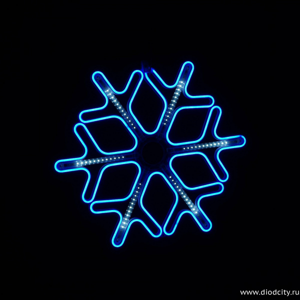 Фигура светодиодная "Снежинка" с динамикой, синяя