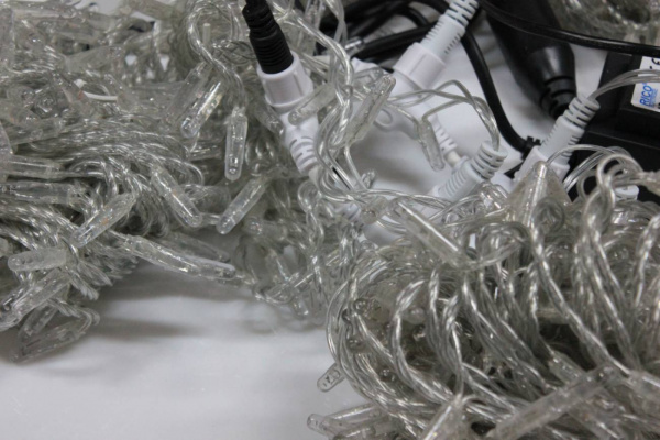 Гирлянда "Клип Лайт Спайдер" 5 нитей по 20 м.,синий, мерцающая