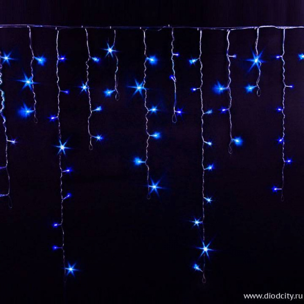 Световая бахрома 3*0.9 м, влагозащита IP54, мерцающая, синяя