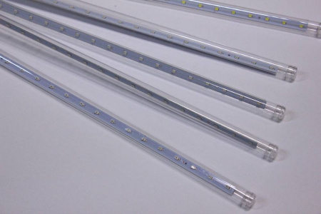 Гирлянда "Тающие сосульки", 10 шт х 50 см, длина 4.5 м, 12 В, цвет  теплый белый