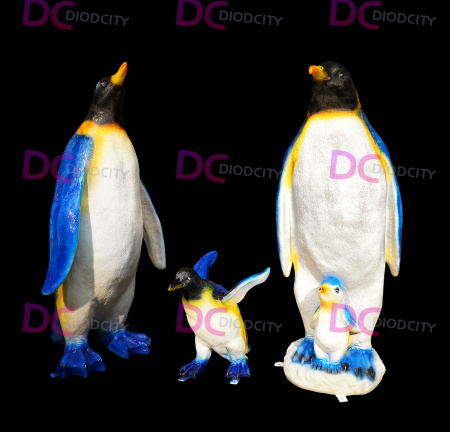 Объемная фигура из стекловолокна "Пингвиненок", 50*30*46 см, 24 В