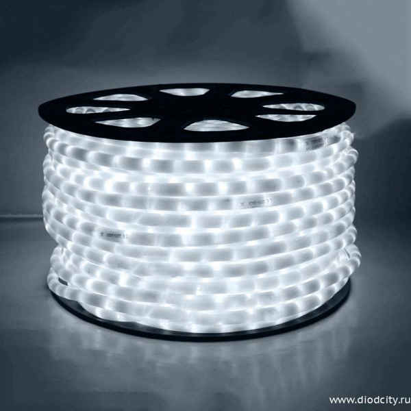 Светодиодный дюралайт-фиксинг, 13мм, 360°, белый