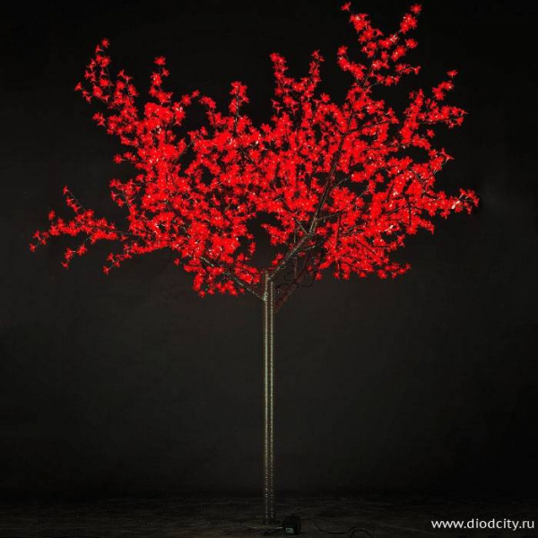 Светодиодное дерево"Сакура" 2.5 х 2.0м, красное
