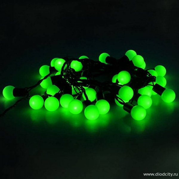 Гирлянда "Мультишарики - мини", длина 10 м, цвет  зеленый