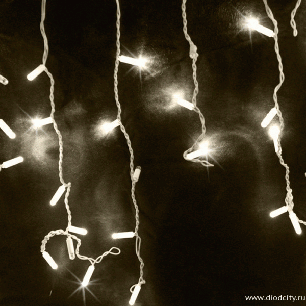 Гирлянда - бахрома 3 х 0.5м, теплые белые диоды, мерцающая