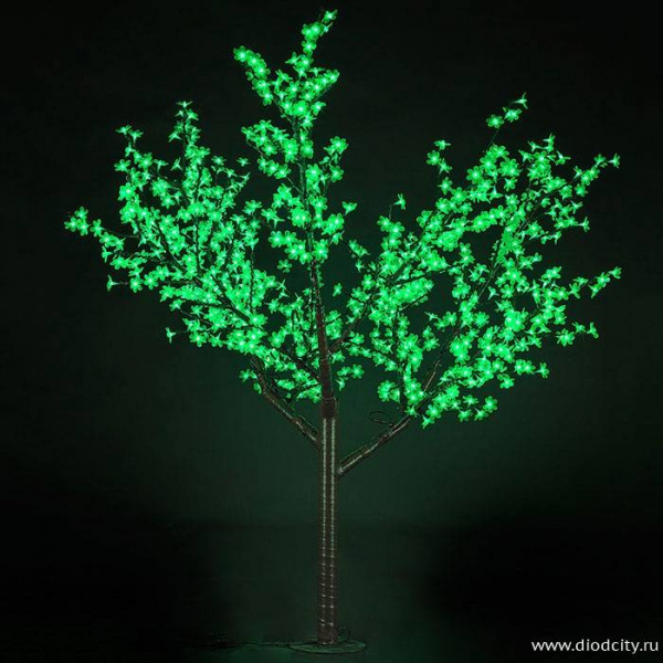 Светодиодное дерево"Сакура" 1.9 х 1.5м, зеленое