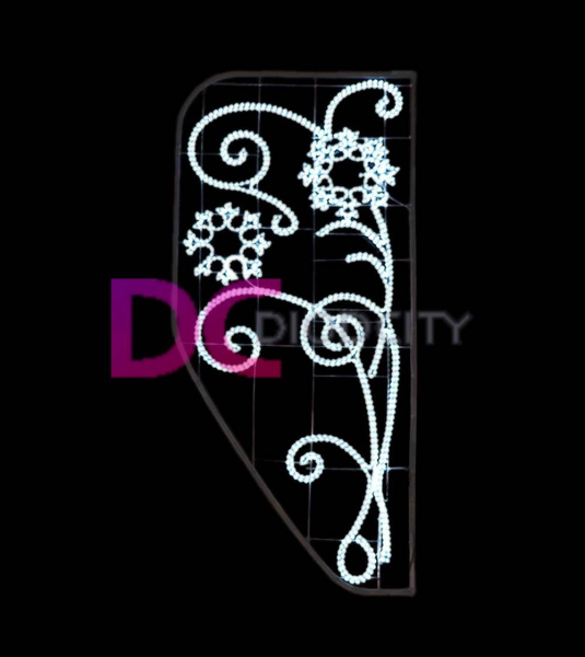 Светодиодная консоль "Снежные узоры" 180х80 см