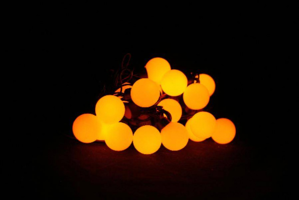 Гирлянда "Мультишарики - макси", длина 5м, D - 40мм, цвет  желтый