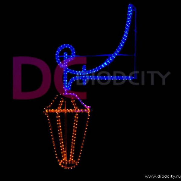 Светодиодная консоль "Фонарик", 140х77 см, синяя, желтая