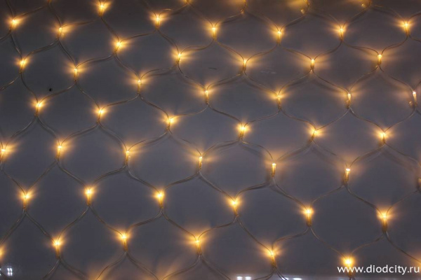 Гирлянда - сеть светодиодная (Нет Лайт)  2 х 3 м, теплая белая