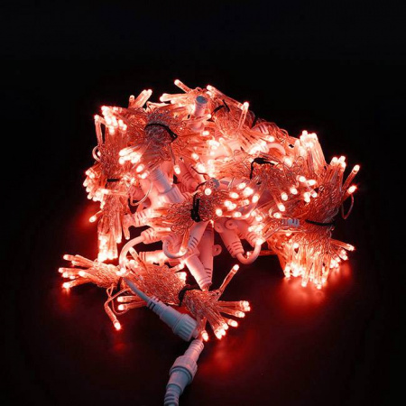 Светодиодный занавес "Дождь", 2 х 3м, красные диоды, мерцающий