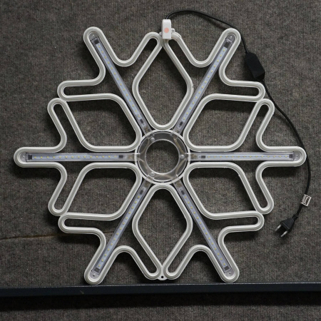 Фигура светодиодная "Снежинка" с динамикой, красная